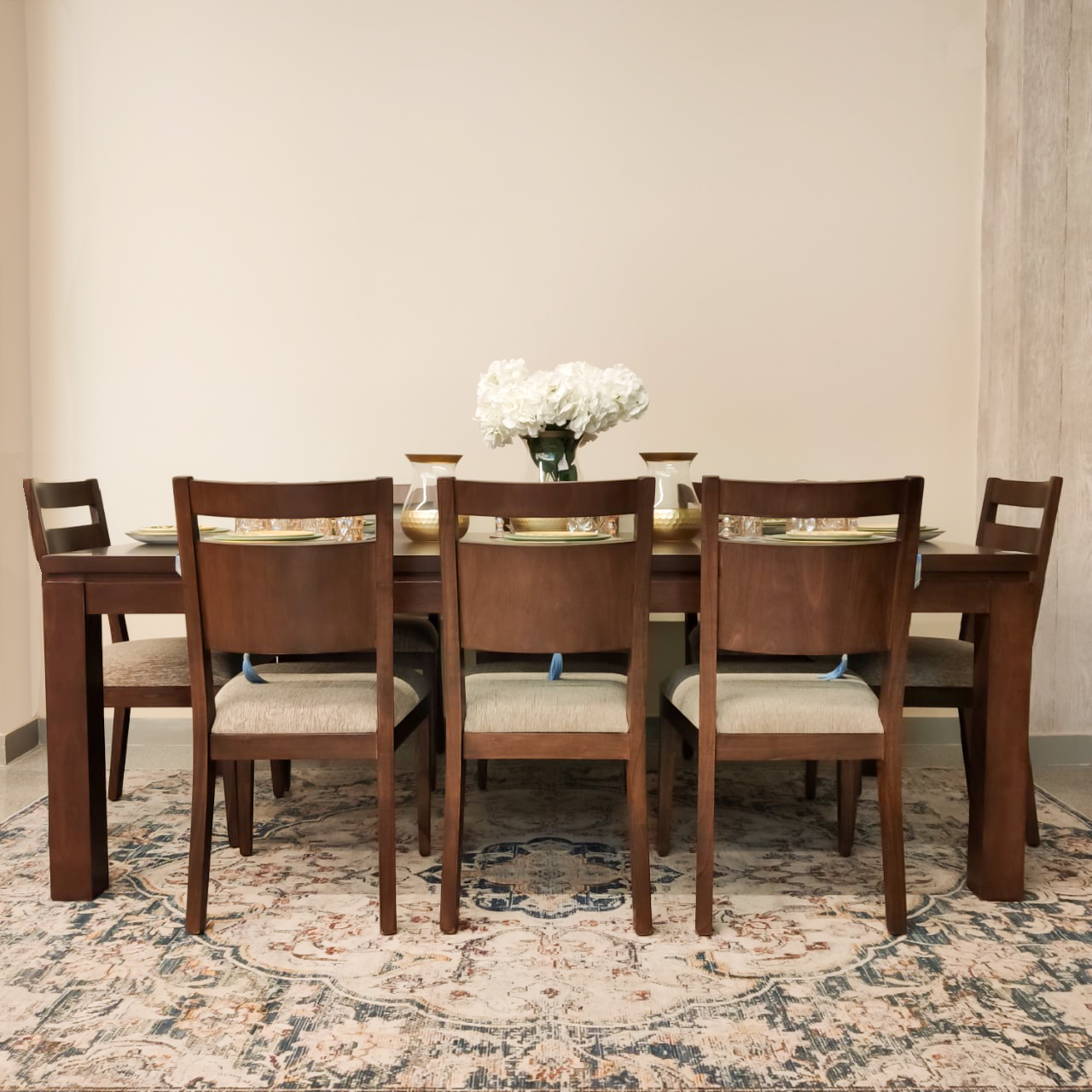 JUEGO DE COMEDOR J.C.003 - NOGAL-OSCURO - Feria Asunción